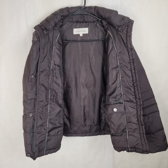 Calvin Klein black duck down filled puffer coat Size XS Ski Cabincore Comfycore - Picture 4 of 12